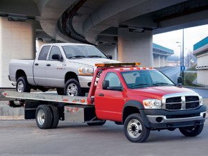 Central Towing flat bed tow truck